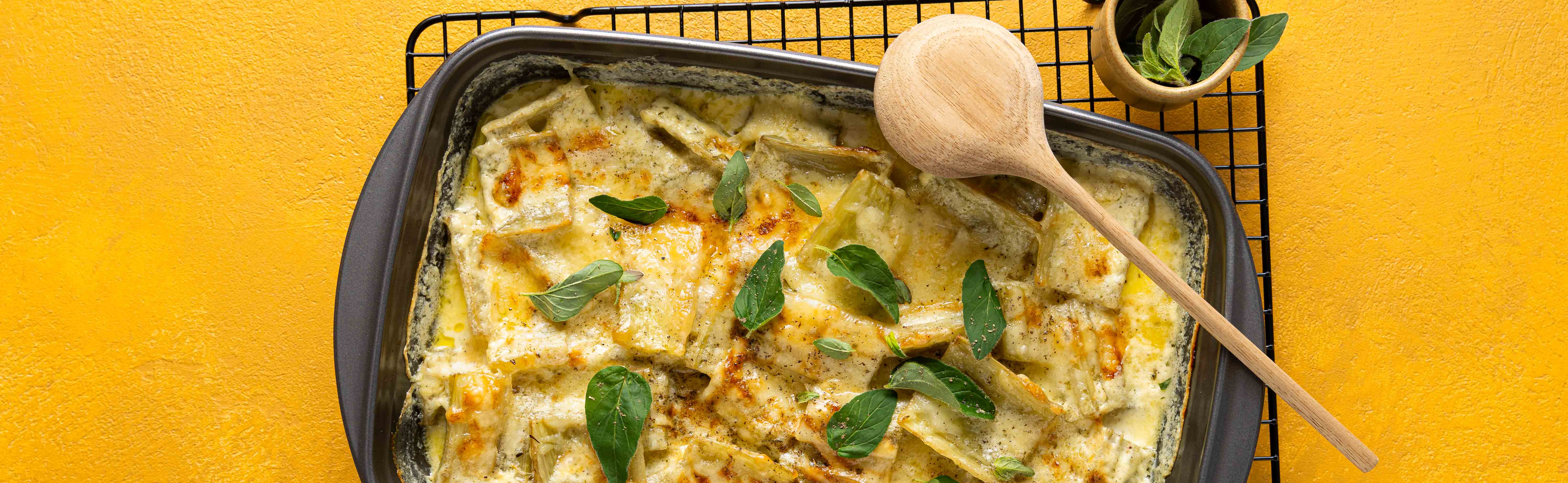 Kardy-Gratin mit Gruyère