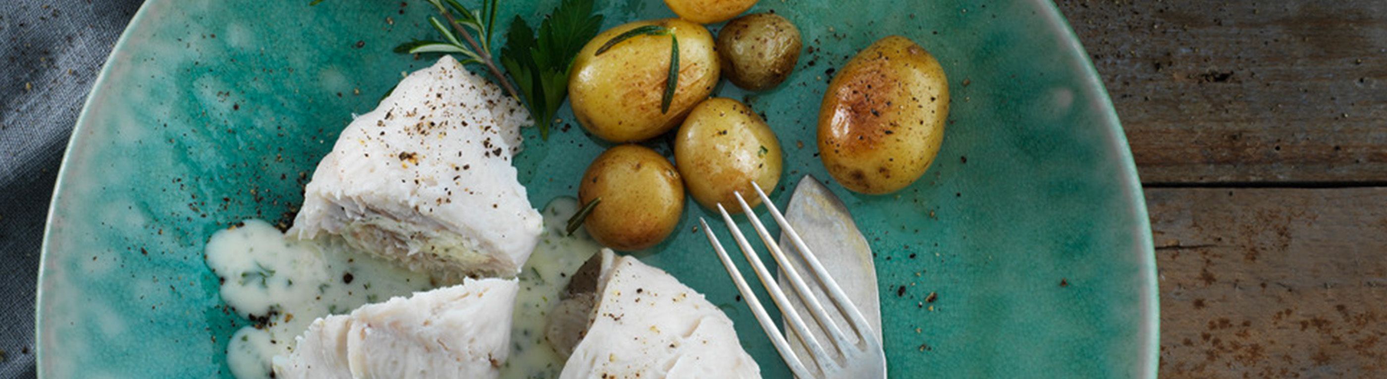 Rouleaux de truites avec de fromage frais