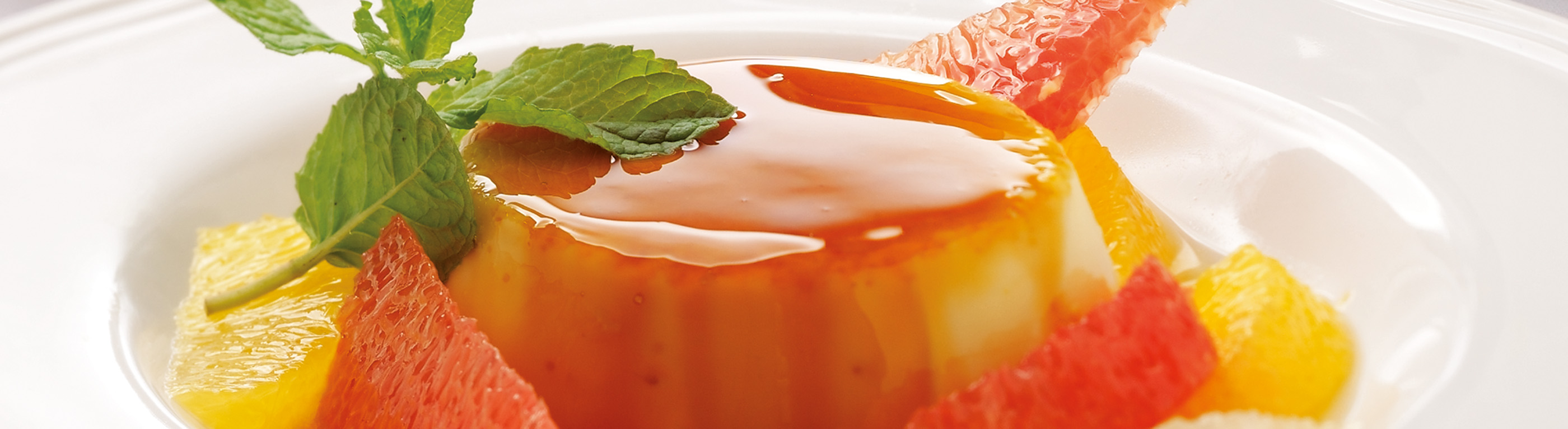 Flan de caramel et d' orange