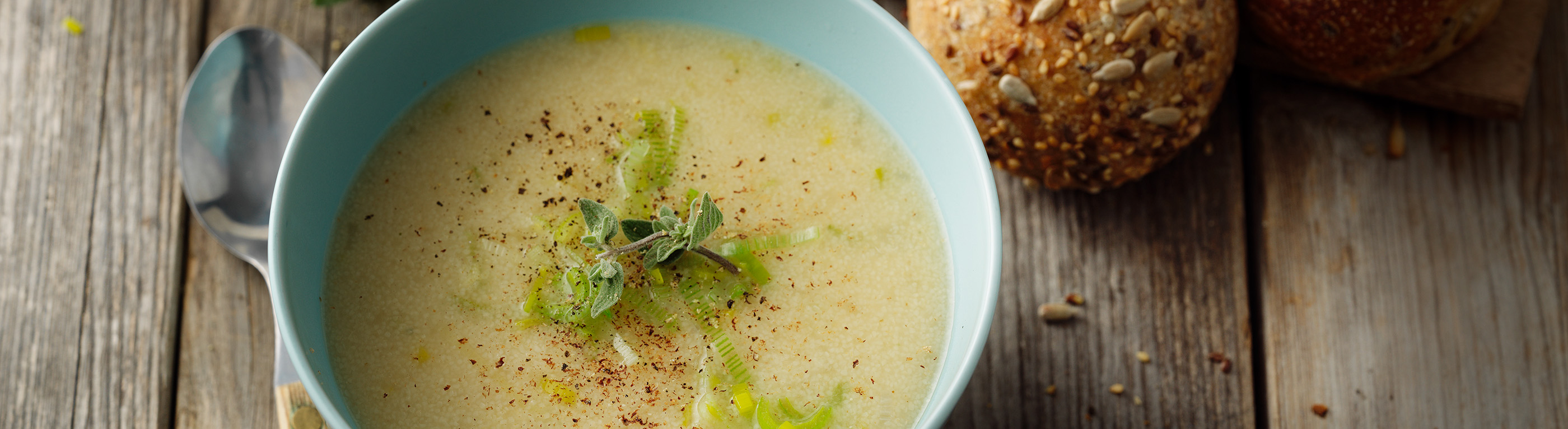 geröstete Griesssuppe