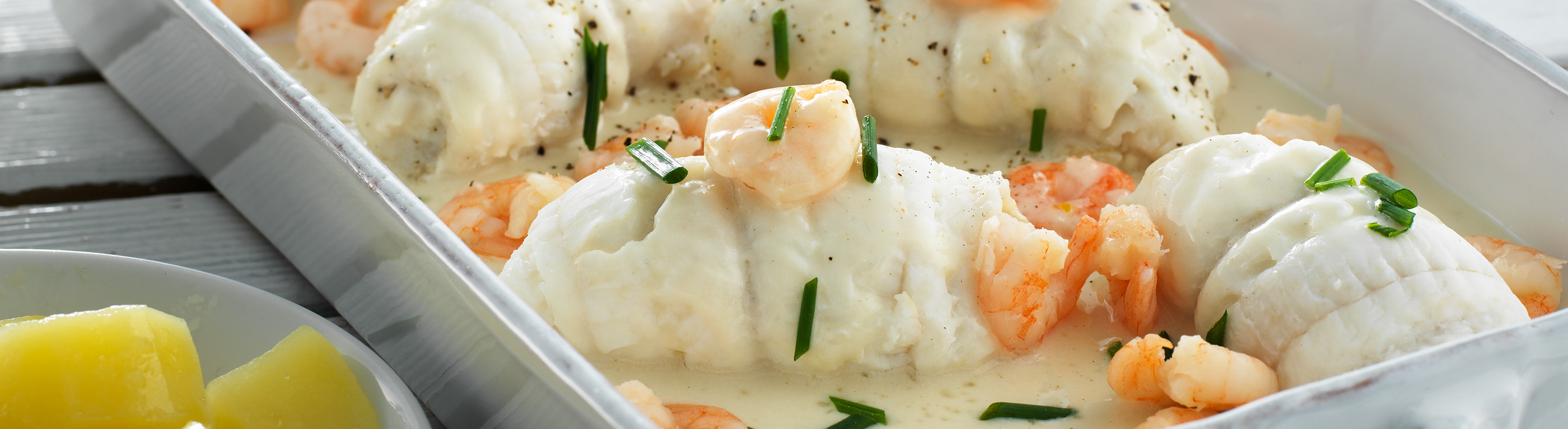 Rotzungenfilets mit Crevetten