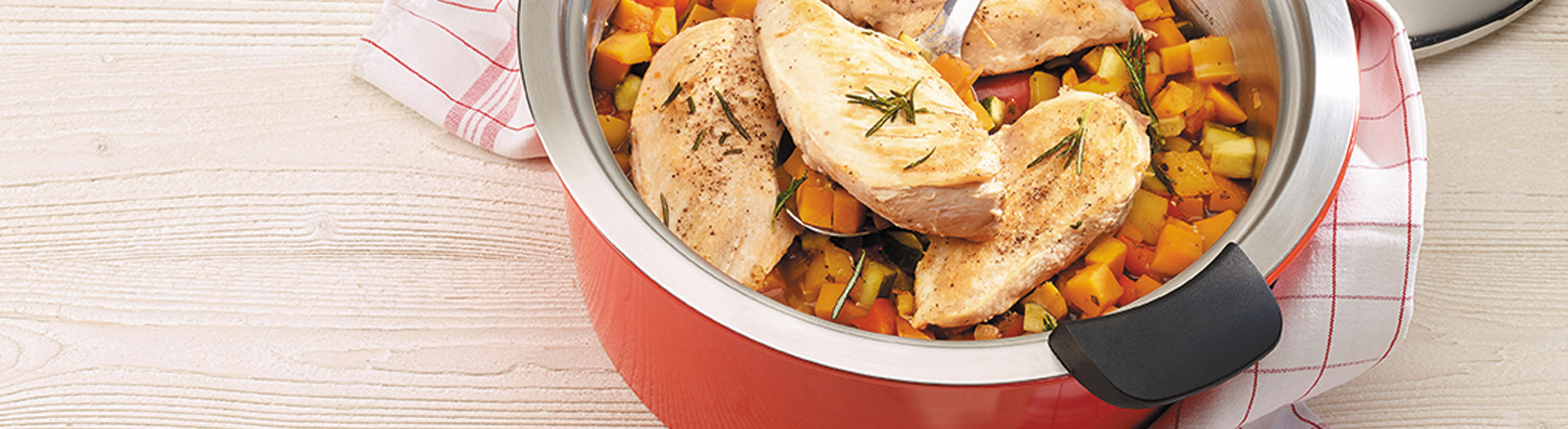 Pouletbrust auf Kürbis-Ratatouille