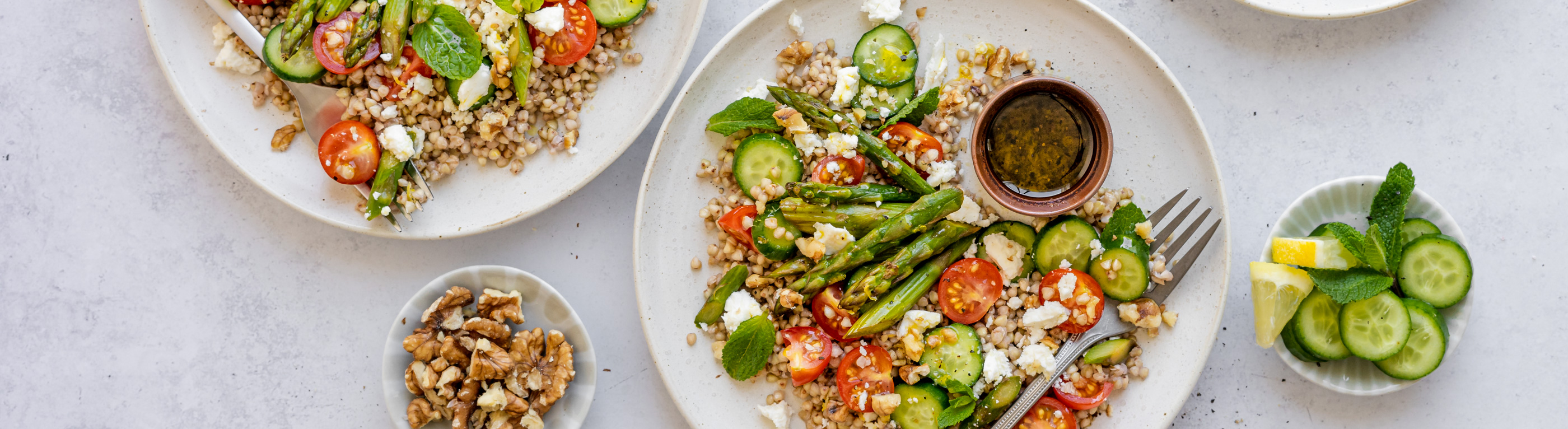 lauwarmer Buchweizensalat