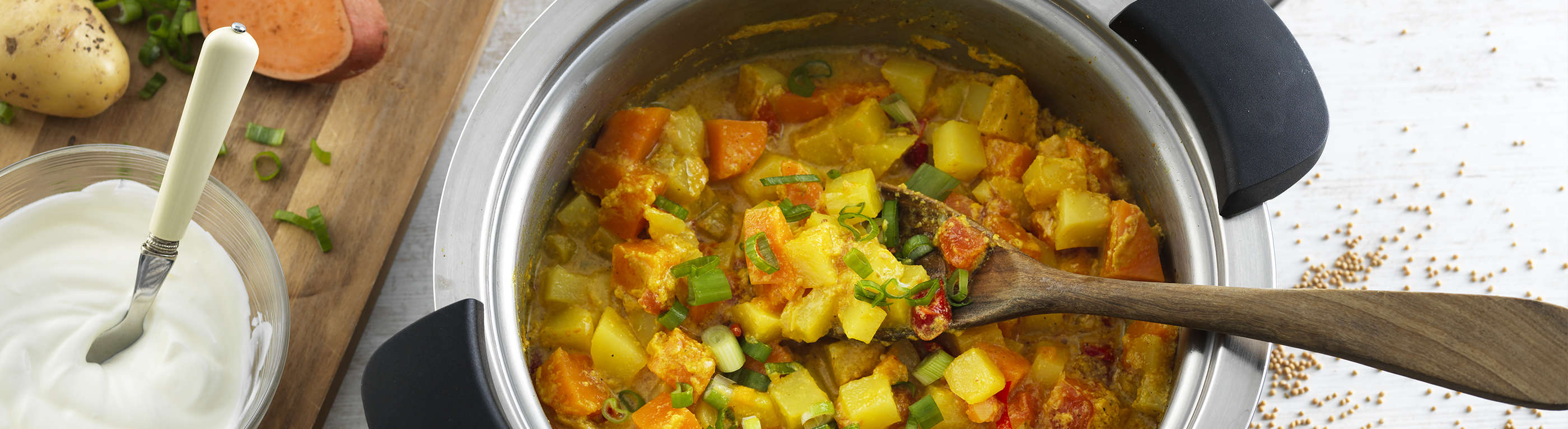 Curry aux deux pommes de terre