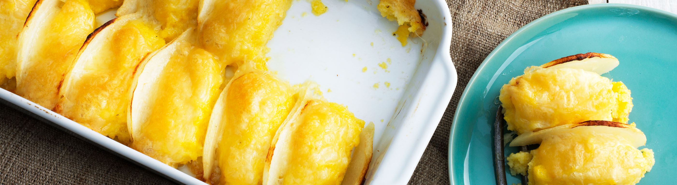 Quenelles de polenta aux poires