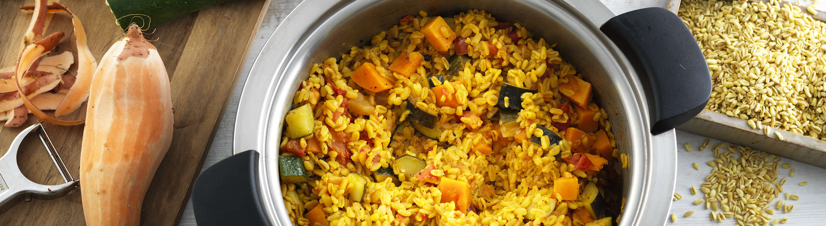 Ebly courgette and sweet potato